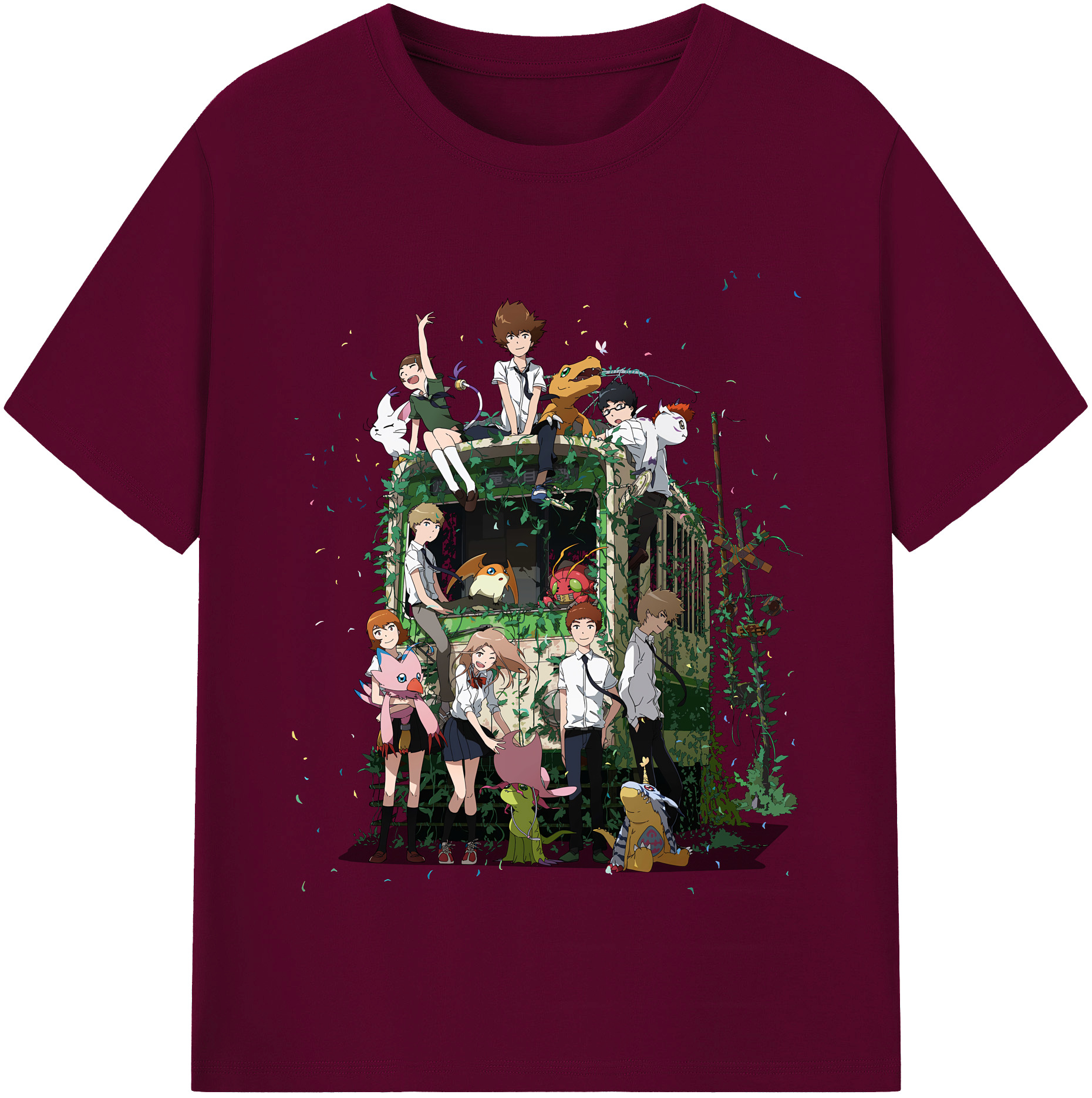 （画像用） Digimon デジタルモンスター/デジモン レディースカジュアルプリントTシャツ（綿100％）